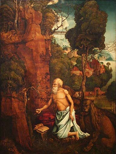 unknow artist The Penitent St Jerome in a landscape